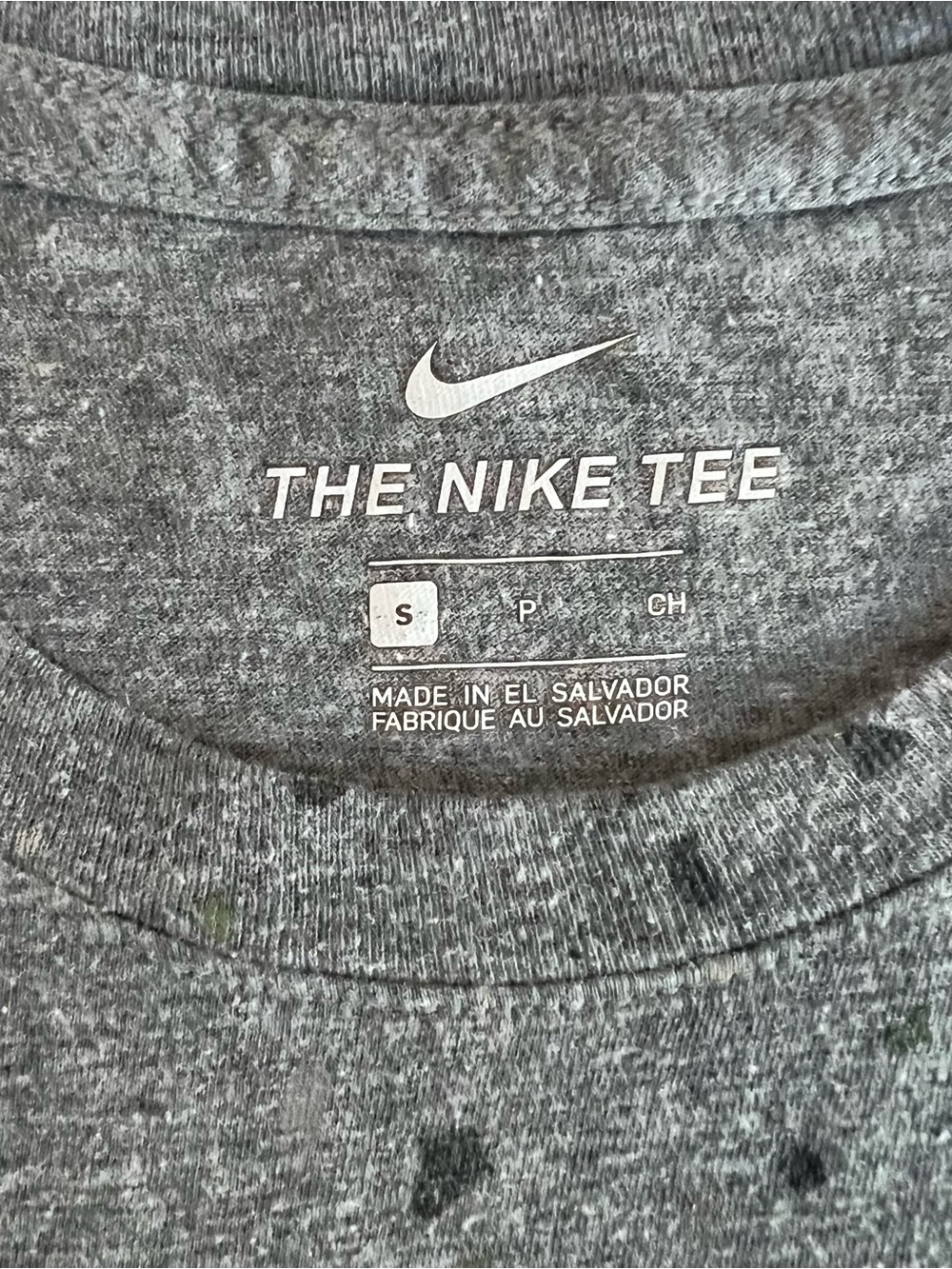 Nike Grey Marled Logo Crew Tee - Picture 4 of 4